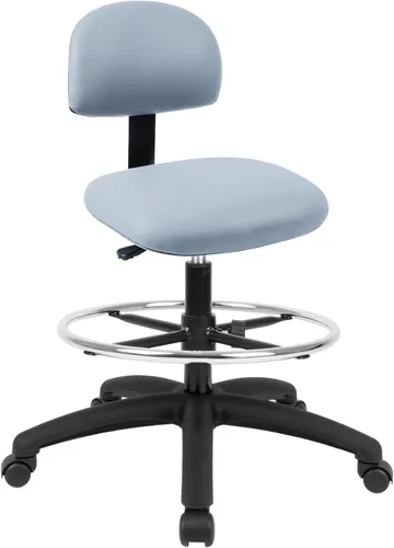 Miniatura 45 de Serie FSS Silla de asiento cuadrado de altura baja (43.2 cm - 55.9 cm) de asiento. Vinilo de tela - para oficina, garaje, escritorio, taller