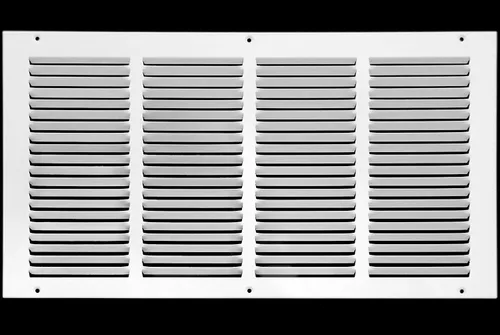 Miniatura 68 de HVAC Premium 30' x 10' [Abertura de conducto] Rejilla de aire de retorno de acero estampado plano - Pared lateral y techo - Cubierta de conducto