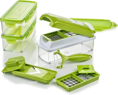 Genius Nicer Dicer Smart | 13 piezas | Cortador de verduras | Cortador de cebolla | Cortador de frutas | Nuevo