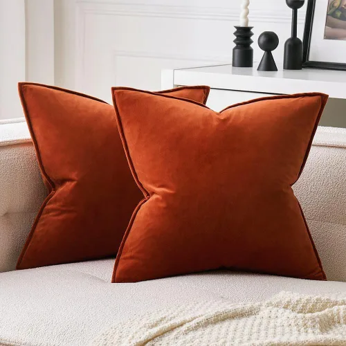 Miniatura 14 de MIULEE Paquete de 2 fundas decorativas de cojines de poliéster suave, fundas de almohada cuadradas cómodas y suaves para sofá, sillón, dormitorio