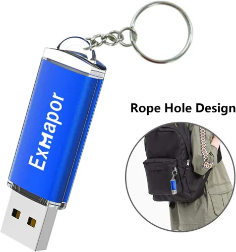 Miniatura 2 de Unidad flash USB 1GB 5PCS Exmapor Memory Stick Bulk Storage Pen Drive con indicador LED Rojo/Negro/Plata/Verde/Azul
