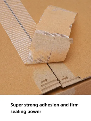Miniatura 7 de Paquete de 10 cintas de fleje de filamentos de 3/4 pulgadas x 27 yardas, 270 yardas en total, embalaje reforzado de fibra de vidrio transparente