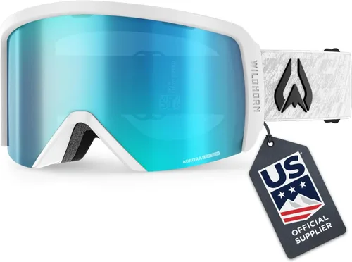 Wildhorn Cristo - Gafas de esquí para hombre y mujer, 100% UV, antivaho OTG, gafas de snowboard, proveedor oficial del equipo de esquí de EE. UU.,