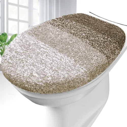Miniatura 27 de OLANLY Funda de Asiento de Inodoro de Microfibra Suave para Baño, Fundas Lavables a Máquina, 17.5x15 Pulgadas, con Soporte de Goma que se Mantiene