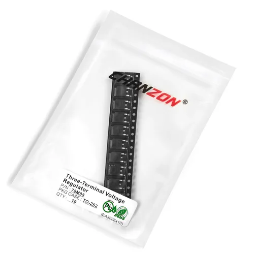 Miniatura 3 de Chanzon 78M05 TO-252 Regulador de voltaje fijo positivo IC, regulador positivo de tres terminales para gestión de energía (paquete de 10 piezas)