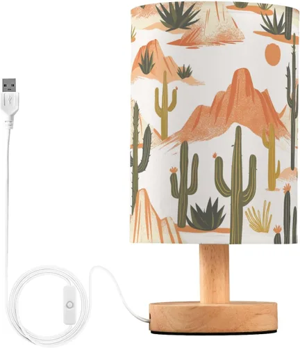 Miniatura 30 de Bedside Table Lamp Cute Highland Cow Animal Nightstand Lamp with Wood Desk Lamps for Bedroom Living Room Nursery Office Home Decor