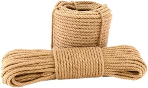 Cuerda de cáñamo marrón diámetro 0.157 in, 0.197 in, 0.236 in, 0.315 in, 0.394 in, 0.472 in, 0.551 in, decoración tejida a mano, cuerda de cáñamo de