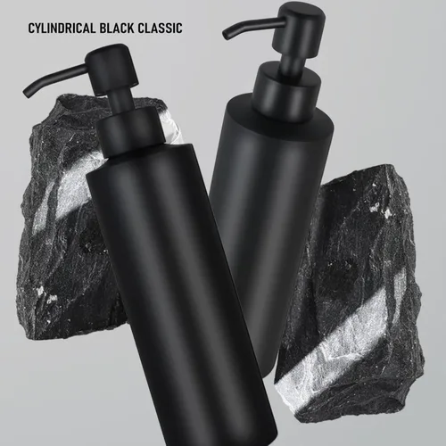 Miniatura 4 de Dispensador de jabón para encimera, color negro mate, dispensador de loción de 11.8 onzas con bomba, dispensador de jabón de mano de acero