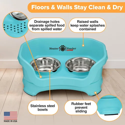 Miniatura 4 de Neater Pet Brands Neater Feeder Deluxe Cuencos para Perros Elevad os a Prueba de Derrames para Perros Pequeños Menos de 19 lbs, Fabricado en EE.UU.