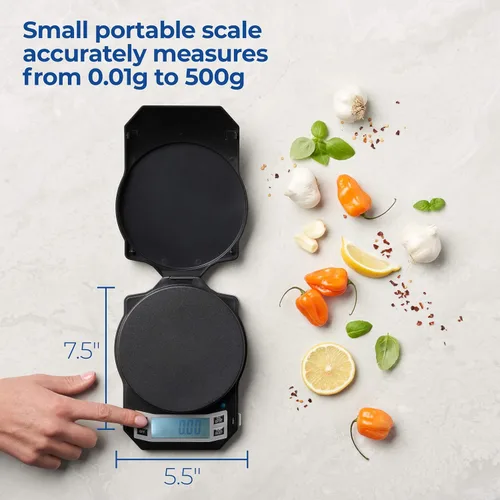 Miniatura 2 de American Weigh Scales Balanza de Peso Digital de Precisión para Cocina, Balanza de Medida de Alimentos, Pantalla LCD Retroiluminada 500g x 0.01g