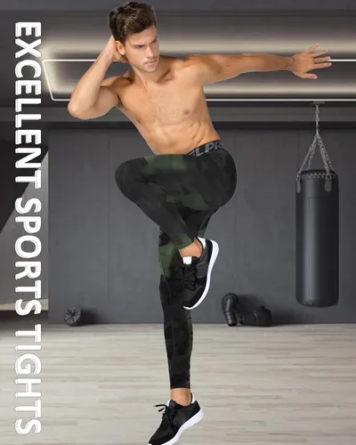 Miniatura 26 de SPVISE Pantalones de compresión para hombre, leggings para deportes, gimnasio, mallas atléticas frescas y secas, capa base para correr, fútbol