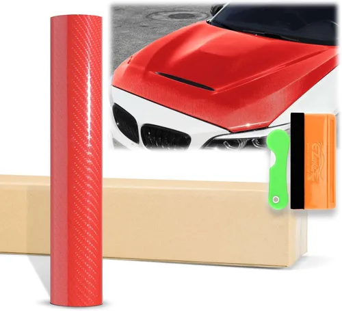 Miniatura 20 de EZAUTOWRAP - Adhesivo revestidor de vinilo muy brillante de fibra de carbono 7D prémium con juego de herramientas, lámina de calcomanía con Gris