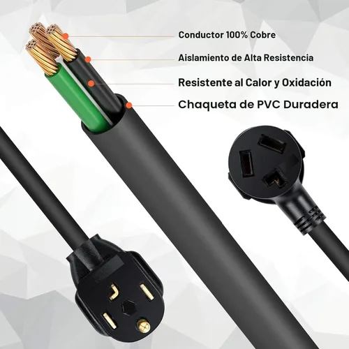 Miniatura 6 de WELLUCK 1.5FT Adaptador para secadora de 3 puntas a 4 puntas, adaptador de enchufe de secadora de 3 a 4 puntas, adaptador de toma de secadora de 4