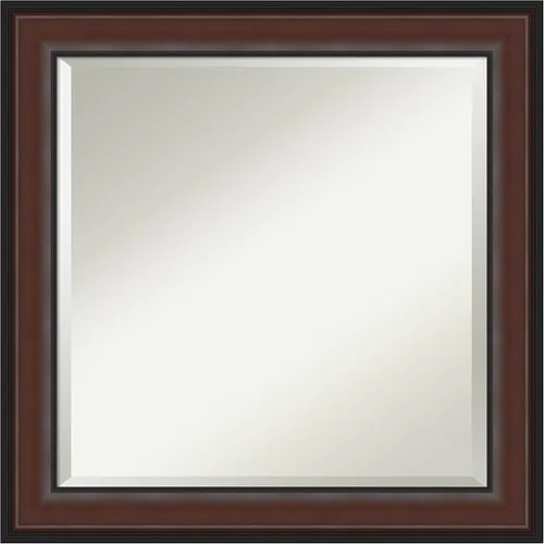 Miniatura 13 de Amanti Art Espejo de baño marrón para sobre el fregadero, espejo rectangular de tocador rectangular de nogal Harvard de 25 x 21 pulgadas, marco