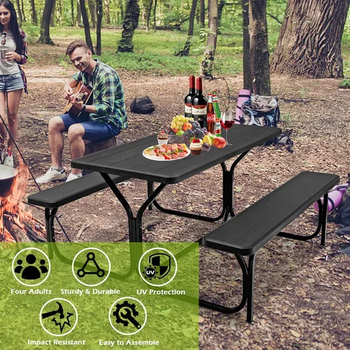 Miniatura 6 de Mesa de picnic al aire libre, negro