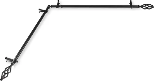 Rod Desyne Juego de barra de cortina individual marquesa Negro