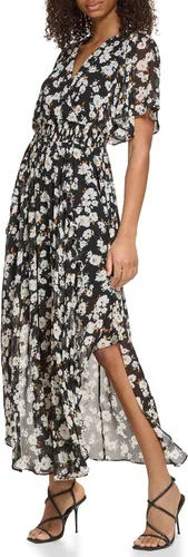 Miniatura 3 de Karl Lagerfeld Paris Womens Floral V-Neck Dress