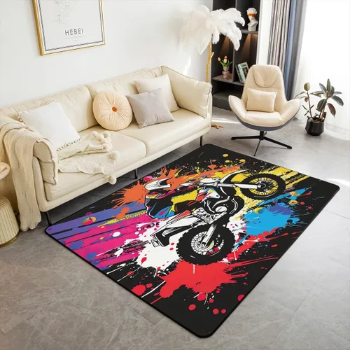 Miniatura 21 de Erosebridal Cowboys - Alfombra antideslizante de 3 x 5 pies, alfombra de caballos occidentales, tapete decorativo para interiores, montañas
