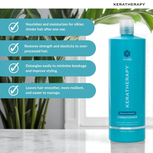 Miniatura 5 de Keratherapy Acondicionador de humedad con infusión de queratina, 33.8 fl. oz., 33.8 fl oz - Acondicionador hidratante e hidratante para cabello seco