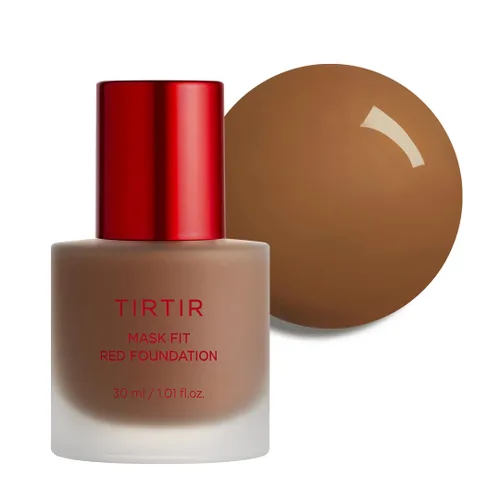 Miniatura 18 de TIRTIR Base de maquillaje rojo Mask FitCobertura impecable de larga duración, esencia energética, ligera, hidratante, difuminadora de poros, acabado