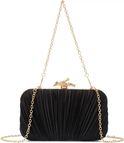 Miniatura 7 de Freie Liebe Bolso de mano para mujer, bolso de noche plisado con cadena para fiesta de boda with Chain