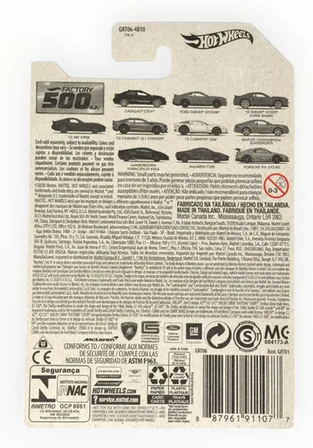 Miniatura 2 de Hot Wheels Corvette Z06 '12, [blanco] Factory 500 5/10