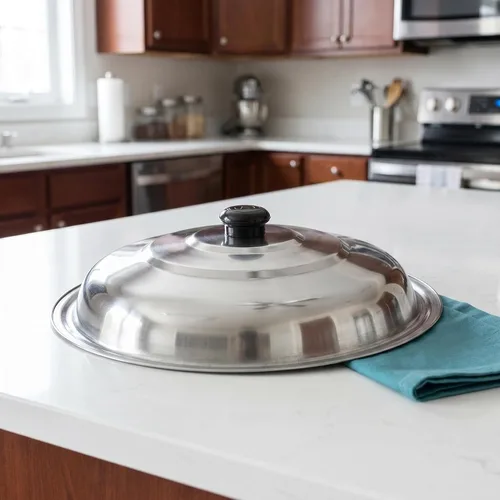 DOITOOL Tapa universal de sartén de acero inoxidable de 14 pulgadas con perilla resistente al calor para sartenes y utensilios de cocina