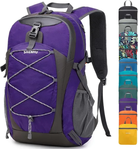 Miniatura 10 de Mochila de senderismo impermeable de 40 L, mochila deportiva al aire libre, mochila de campamento para hombres y mujeres