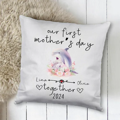Miniatura 2 de Delfín del Día de la Madre, funda de almohada personalizada para el hogar, regalo para mamá, abuela, para ella