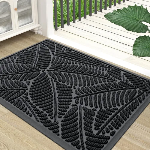 Miniatura 11 de Colorxy Tapete Impermeable para Puerta, Tapete Interior Frontal de Goma Natural Resistente, Tapetes para Puerta de Perfil Bajo Antideslizante