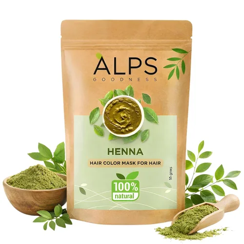 Alps Goodness Polvo de henna (250 gm) | Mehendi 100% natural | Sojat Mehendi | Sin conservantes sin productos químicos añadidos | Henna para cabello