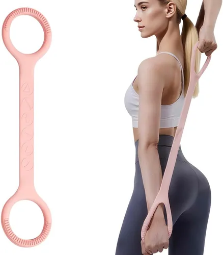 Miniatura 16 de Bandas de resistencia, 2025 nueva figura 8 bandas de ejercicio para mujeres y hombres, bandas de ejercicio de goma con asas para brazos, espalda