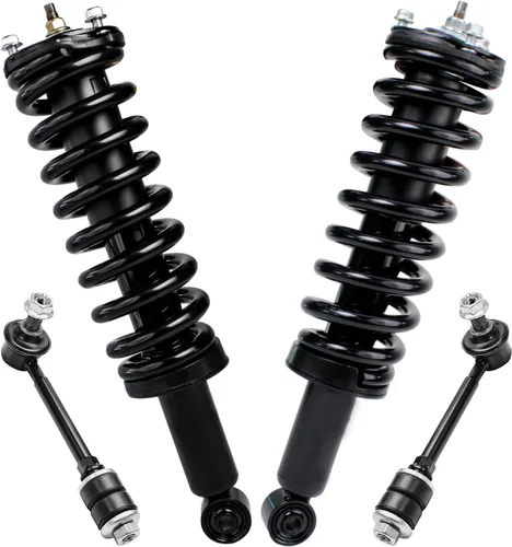 Miniatura 64 de Detroit Axle - Kit de puntales delanteros para Jeep Grand Cherokee 2005-2010 2006-2010 Commander 2007 2008 2009, 2 montajes rápidos de 2 barras