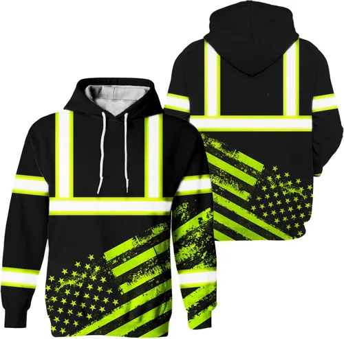 Miniatura 16 de Empresa, Equipo Uniforme Camisa de Alta Visibilidad para Hombres Camisa de Seguridad Logotipo Personalizado Nombre con Cintas Reflectantes AMZ02