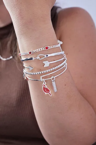 Miniatura 4 de Alex and Ani Pulsera Brazalete con Dije Dúo Cardinal 'Strength