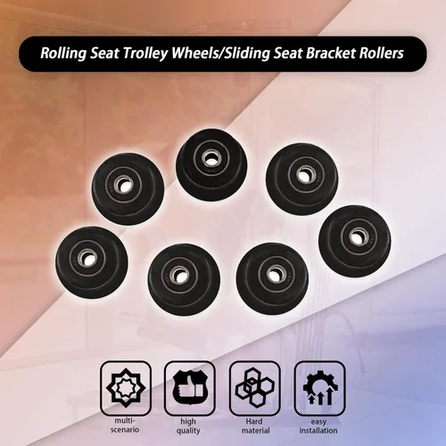 Miniatura 7 de 7 ruedas de asiento rodante, soporte de asiento deslizante compatible con asientos rodantes de gimnasio en casa para modelos de la serie Bowflex