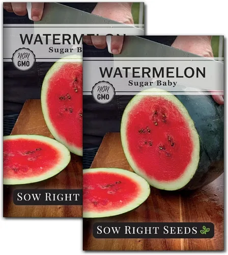 Miniatura 7 de Sow Right Seeds - Semilla de sandía Sugar Baby para plantar - Paquete de reliquia sin OMG con instrucciones para plantar un huerto casero