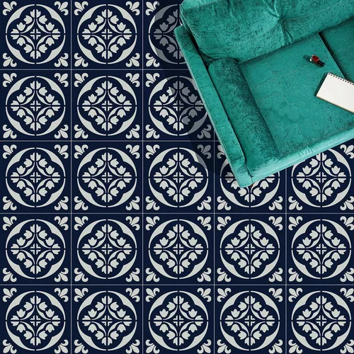 Miniatura 6 de Plantilla de azulejos de 12 x 12 pulgadas (paquete de 2) / Plantilla de pared y piso, reutilizable para pintura, muebles, paredes y suelos