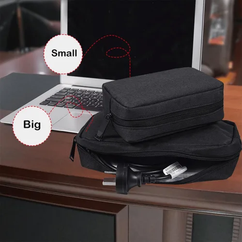 Miniatura 4 de CAAORDKSO Organizador de Electrónicos Estuche de Viaje, Organizador de Cables Bolsa Organizadora de Cables de Viaje Impermeable Portátil Estuche