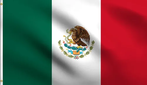 DMSE Mexico Bandera de Orgullo Mexicano 2X3 Ft Pie 100% Poliéster 100D Bandera Resistente a los Rayos UV