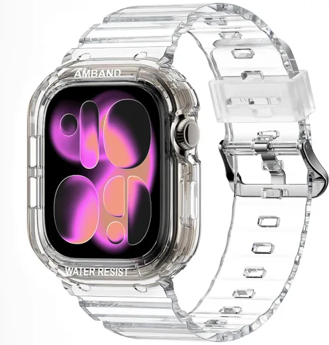 Miniatura 35 de amBand E1 Sport Case Band for Apple Watch Ultra 3/2/1 & SE 3/2/1 & Series 11 10 9 8 7 6 5 4 3 49mm 46mm 45mm 44mm 42mm 41mm 40mm 38mm, Shockproof &