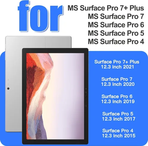 Miniatura 2 de DreamerX Funda para Microsoft Surface Pro 7+ Plus/Pro 7/6/5/4 de 12.3 pulgadas, funda protectora de silicona resistente resistente con mango