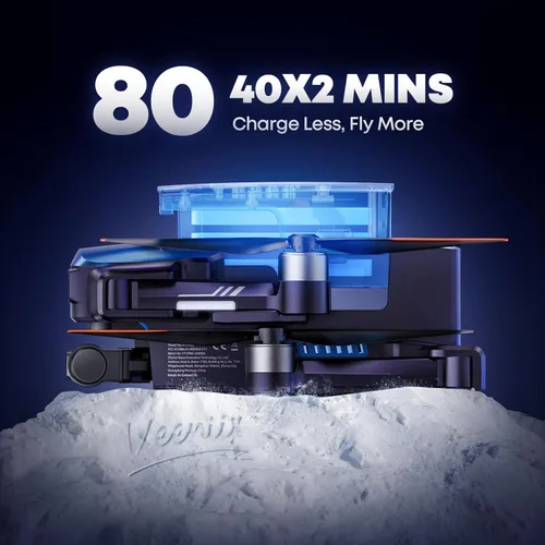 Miniatura 7 de Dron Veeniix V11PRO con cámara 8K para adultos, drones con cardán de 3 ejes con video 4K/30fps, 48 millones de píxeles, tiempo de vuelo de 80