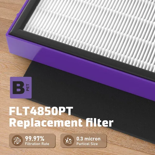 Miniatura 26 de Filtro B de repuesto HEPA transparente de humo compatible con AC4825 AC4300 AC4800 AC4900 AC4850, 2 filtros HEPA verdaderos y 6 prefiltros de carbón