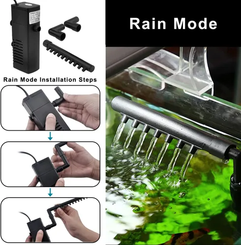 Miniatura 4 de DOMICA Filtro de acuario interno de 100 GPH 5 W con sistema de aireación Filtro de alimentación para tanque de peces de 5 a 15 galones, filtro
