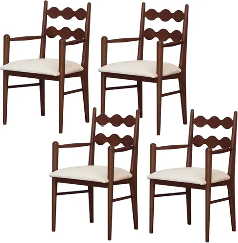 Miniatura 38 de Sillas de comedor tapizadas, silla de cocina con respaldo, silla de sala de estar con brazos versátil asiento de comedor de granja, sillas