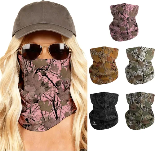 Miniatura 15 de Máscara facial para hombres y mujeres, protección solar UPF 30+, transpirable, bandana para motocicleta, senderismo, pesca