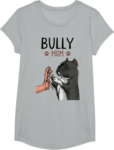Miniatura 76 de American Bully Mom Cute Dog Mama Camiseta divertida para mujer, Blanco, S
