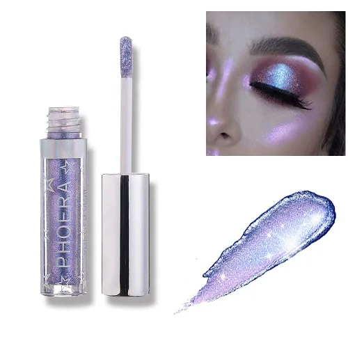 Miniatura 16 de Sombra de ojos con purpurina, maquillaje para ojos líquido, brillante, colores claros, lápiz en barra brillante, de larga duración, impermeable, A102