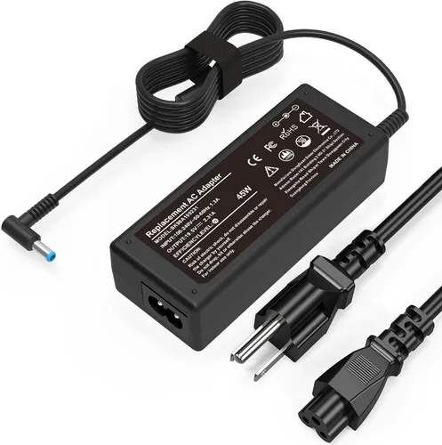 Cargador de 45 W compatible con cargador de portátil HP Punta azul de 0.177 in, 741727-001 TPN-C125 HSTNN-LA40 HSTNN-DA40 854054-002 HSTNN-CA40